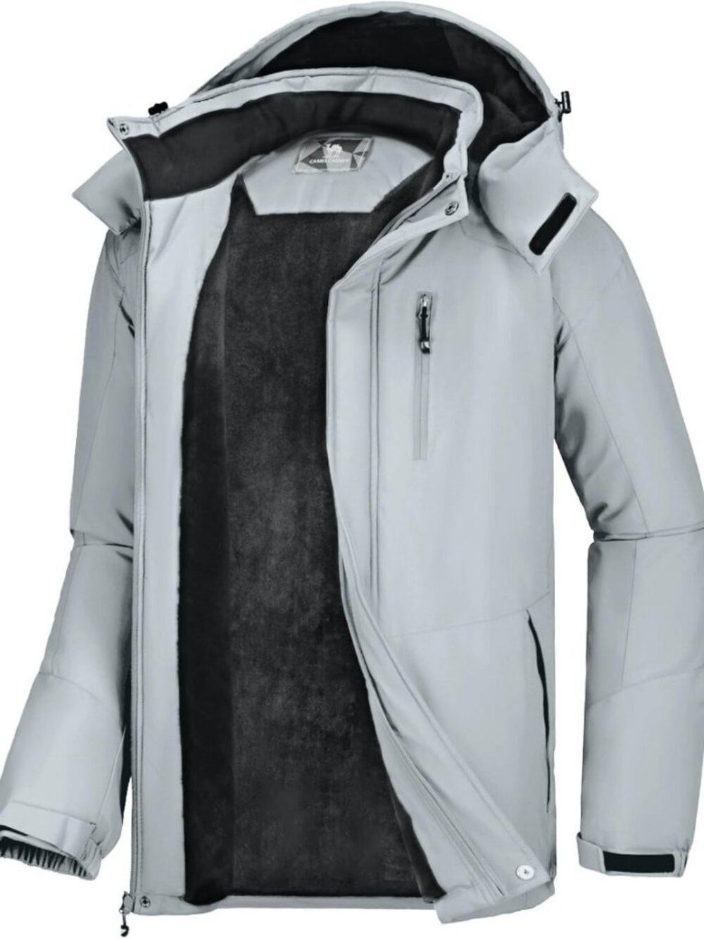 Warm Waterproof Winter Jacket for Men - Ski Coat with Removable Hood & Faux Fur
